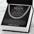 To My Man Cuban Chain Necklace Promise Necklace For Boyfriend Gifts For Boyfriend Christmas Valentines Day Gift For Bo Cuban Link Chain