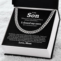 To My Son Chain Necklace Gift For Son From Mom Mother To Son Jewelry Gift Son Birthday Graduation Gift Cuban Link Chain