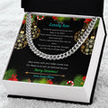 Mom To Son Christmas Cuban Link Chain Necklace