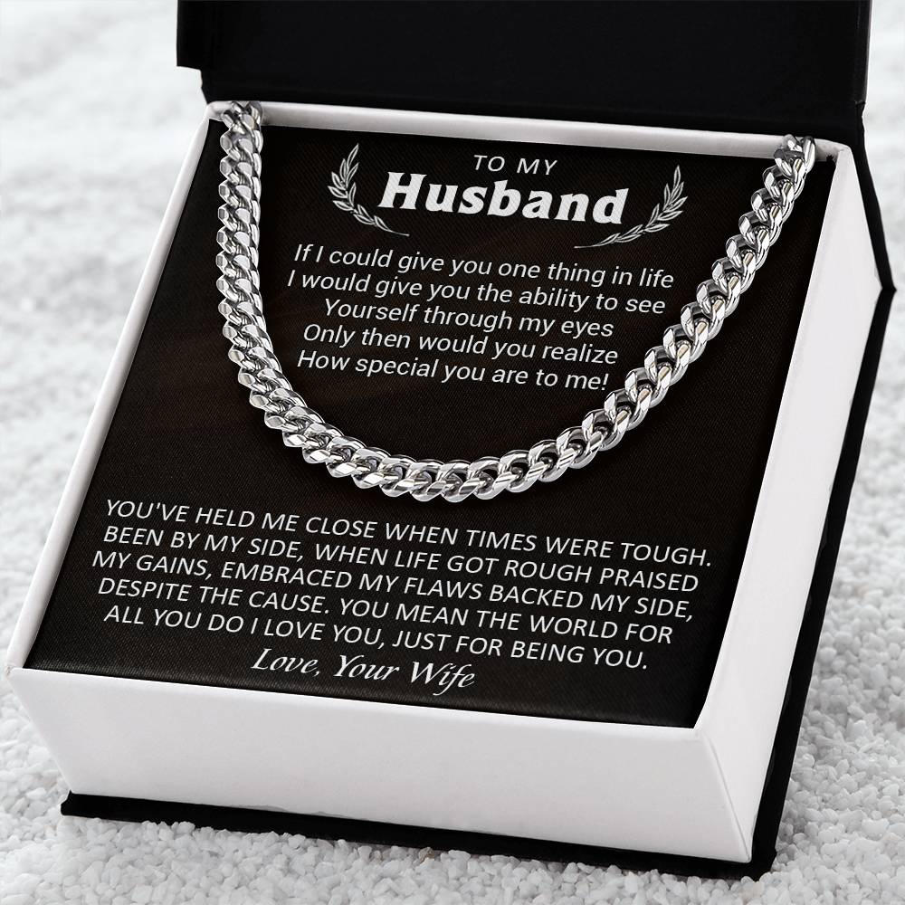 Gift For Husband - Embrace My Flaws - Cuban Cuban Link Chain