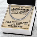 To My Amazing Husband - Cuban Link Chain Necklace
