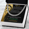 To My Boyfriend Christmas Cuban Link Chain Necklace