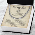 To My Son Cuban Chain Necklace Gift For Son From Mom Son Birthday Gift Cuban Link Chain