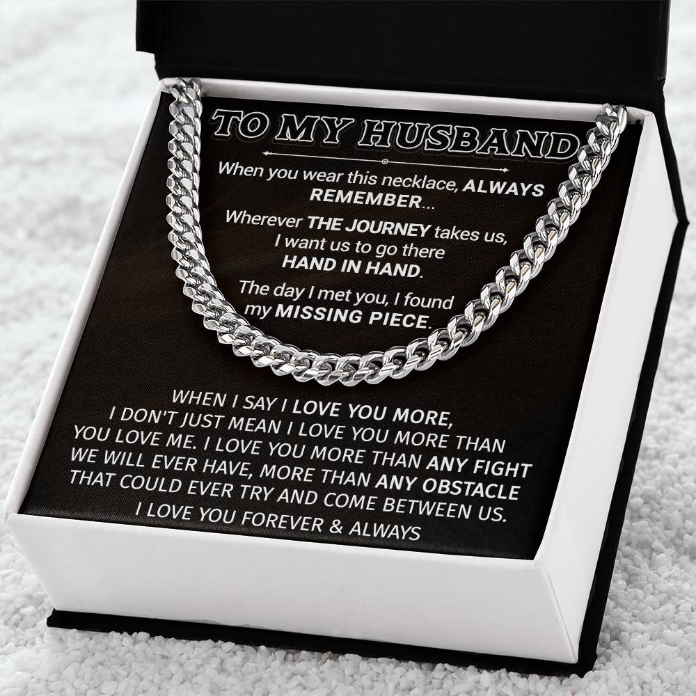 Gift For Husband - Missing Piece - Cuban Link Cuban Link Chain