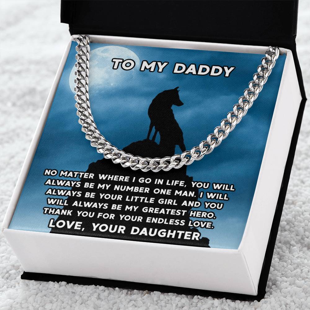 Gifts For Dad From Daughter Silver Cuban Link Chain Fathers Day Gift Dad Birthday Gift For Horse Lover Father Of The B