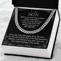 To My Son Necklace Son Gifts From Mom Son Cuban Chain Necklace Mother To Son Gifts Gifts For Son Birthday Unique Gifts Cuban Link Chain