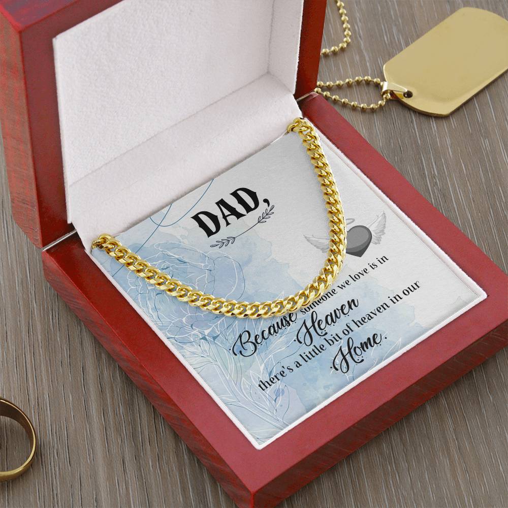 To My Dad Cuban Link Chain
