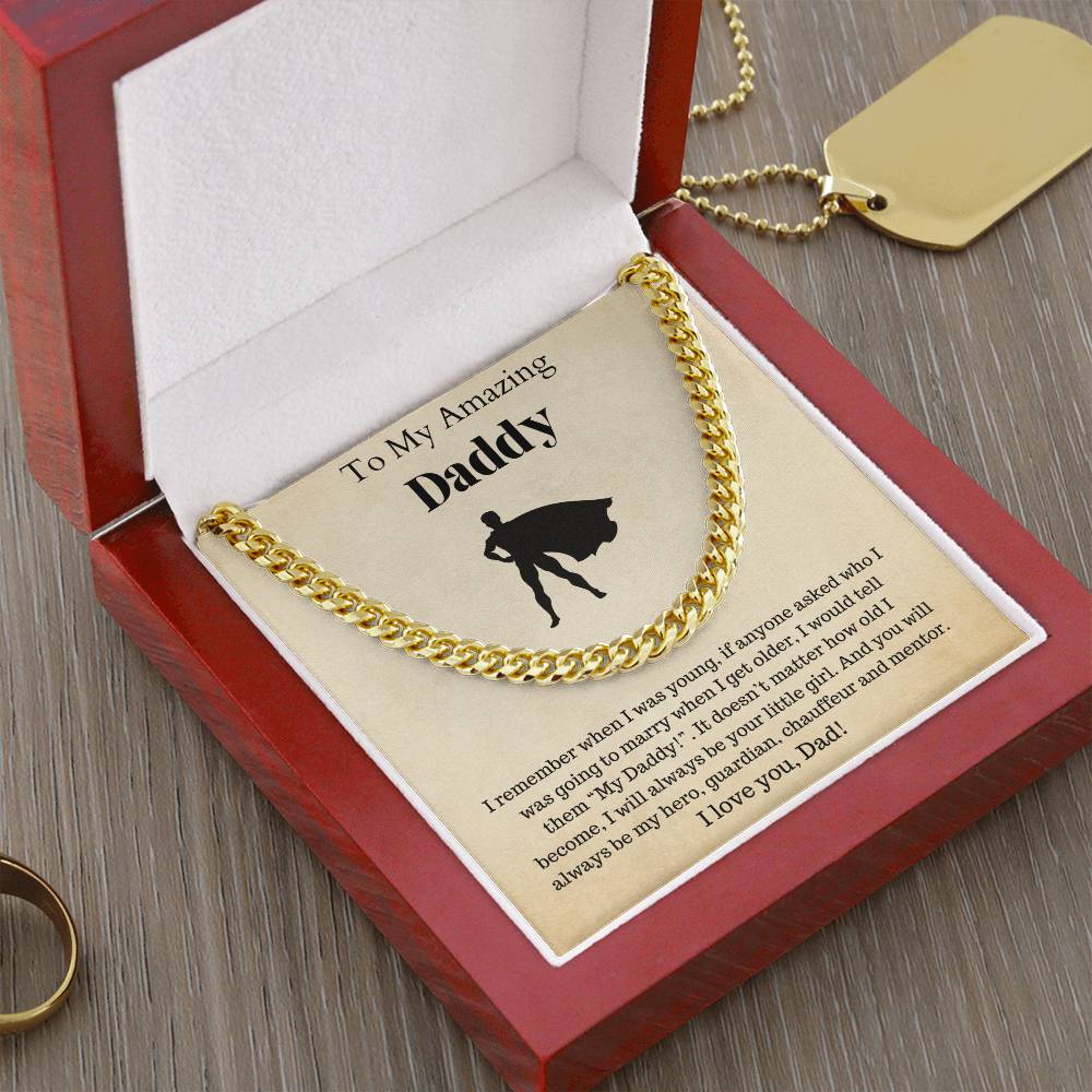 Fathers Day Gift Dad Gift Gifts For Dad Father'S Day Gift For Dad Birthday Gift For Dad I Love You Dad Cuban Link Chain