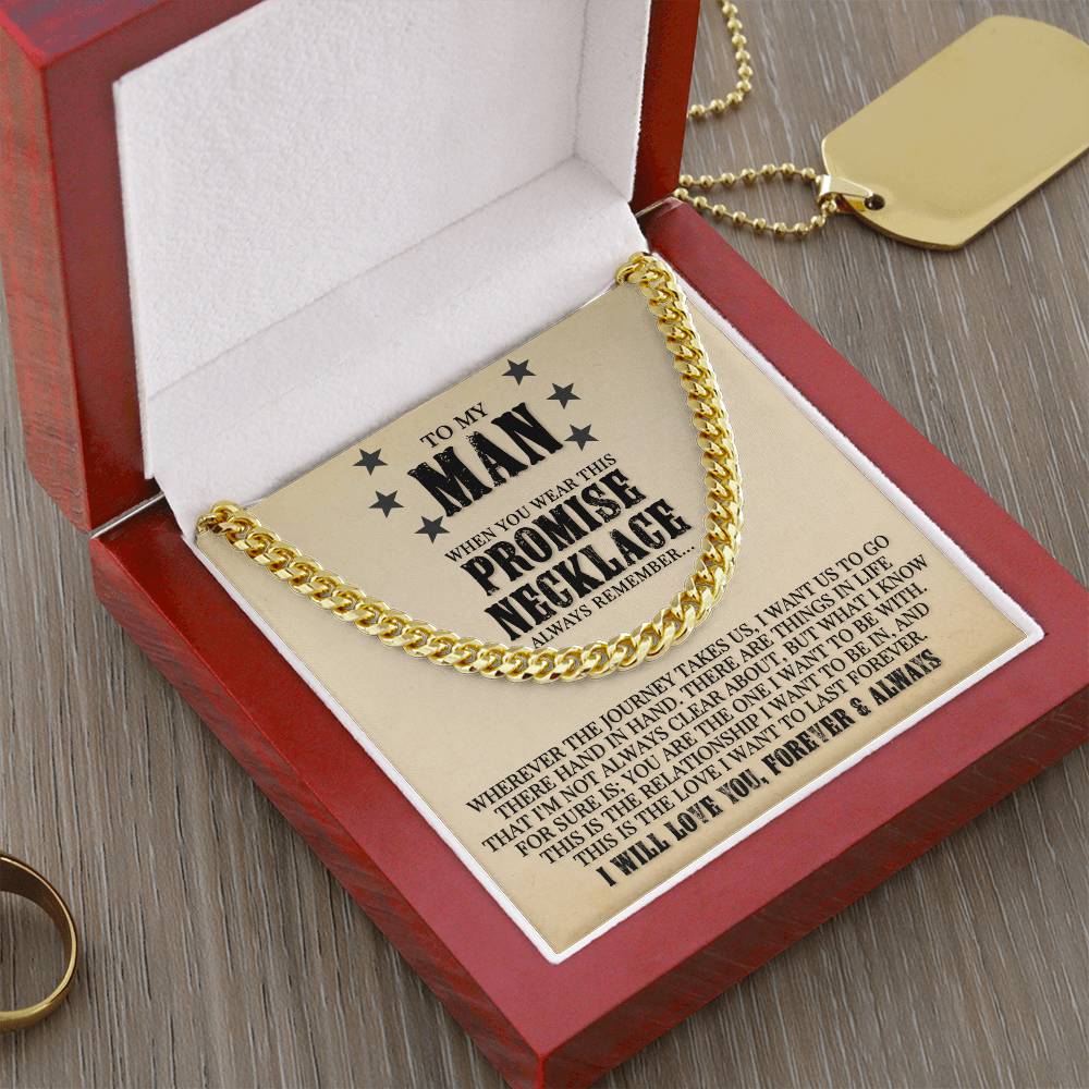 Promise Necklace - Cuban Link Chain