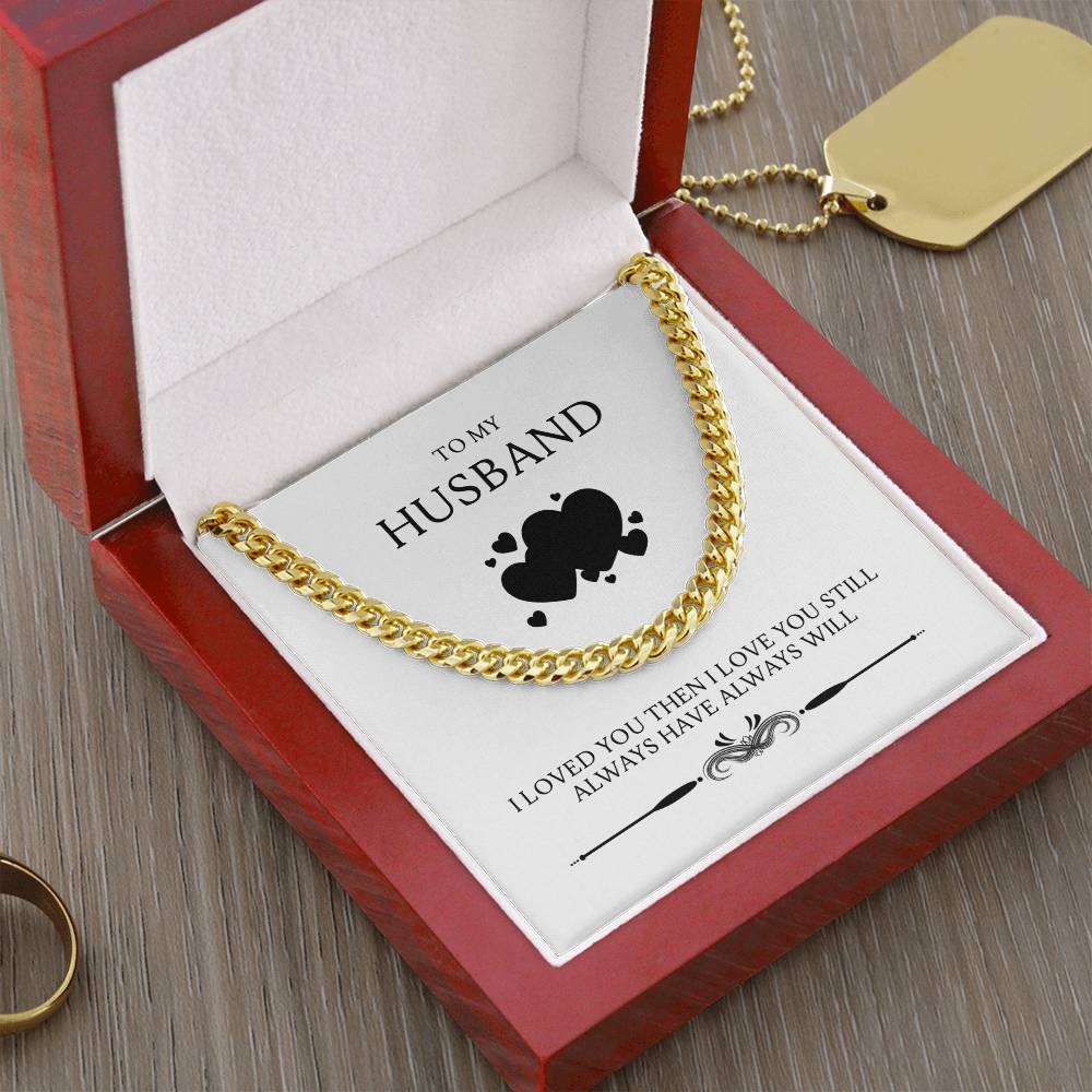 I Love You Then Cuban Link Chain Necklace