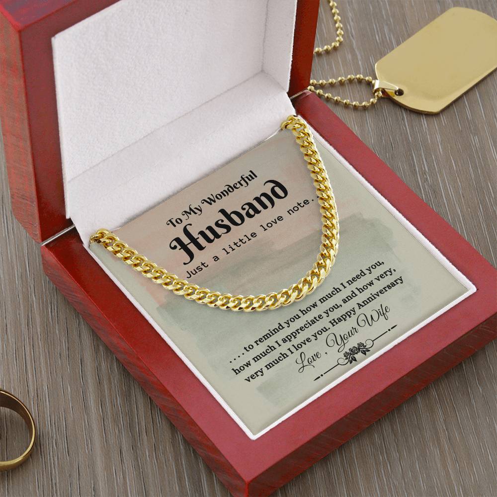 Gift To Husband - Cuban Link Chain Necklace