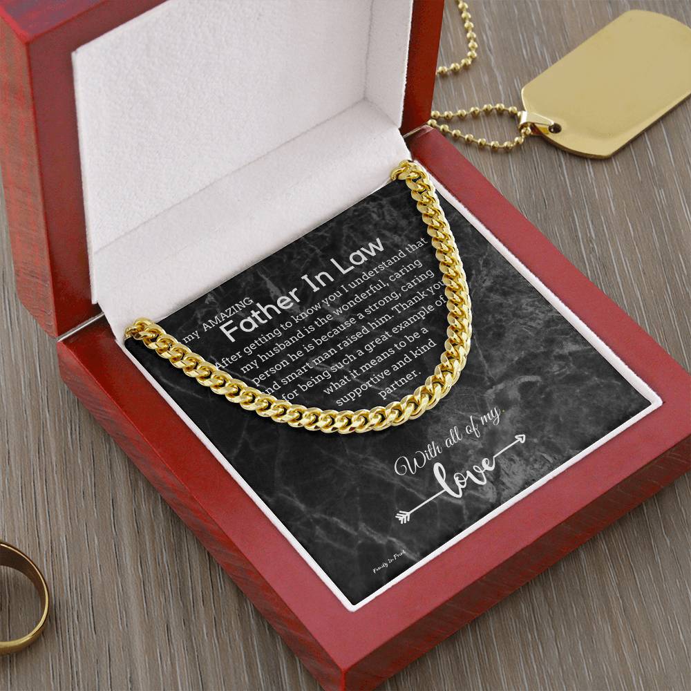 Father In Law Gift From Daughter In Law Father's Day Gift Birthday Gift For Father In Law Link Chain For Husband's Dad Cuban Link Chain