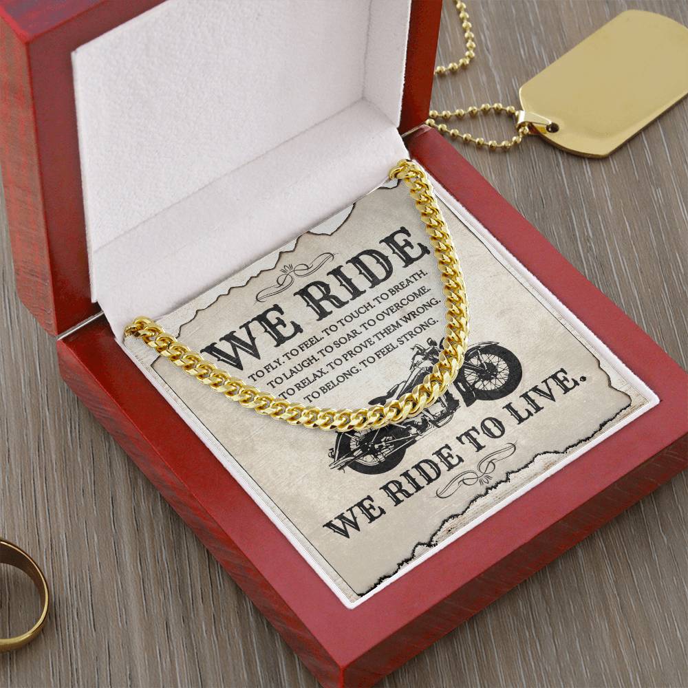 Cuban Chain Link Necklace For Men Biker Gifts Motorcycle Rider Gift Necklace Motorcycle Club Reunion Gifts Cuban Link Chain
