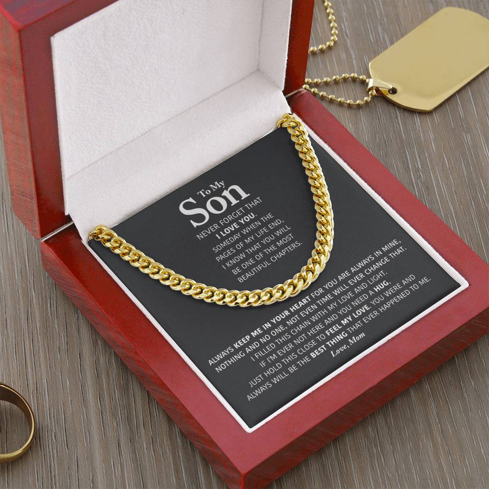 My Son - Keep Me In Your Heart - Cuban Link Chain