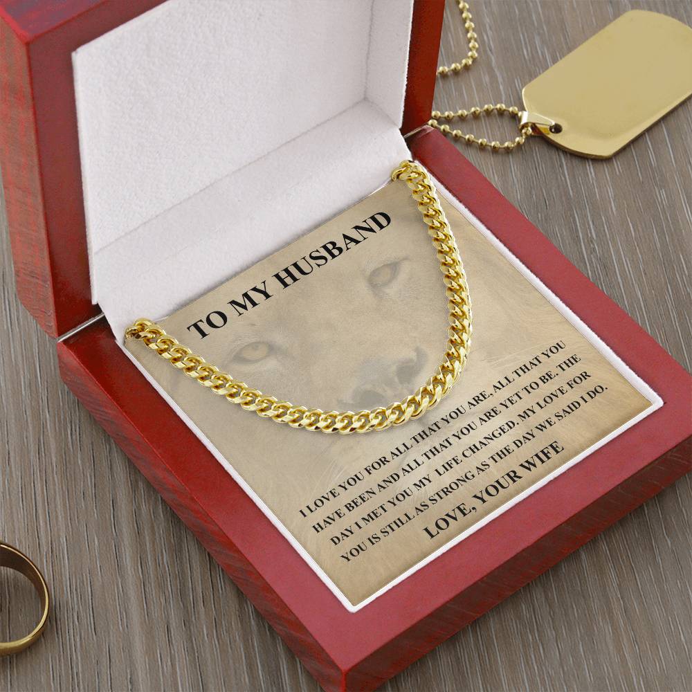 Husband Fathers Day Gift Silver Cuban Link Chain For Men Husband Birthday Gift Anniversary Gift For Husband From Wife