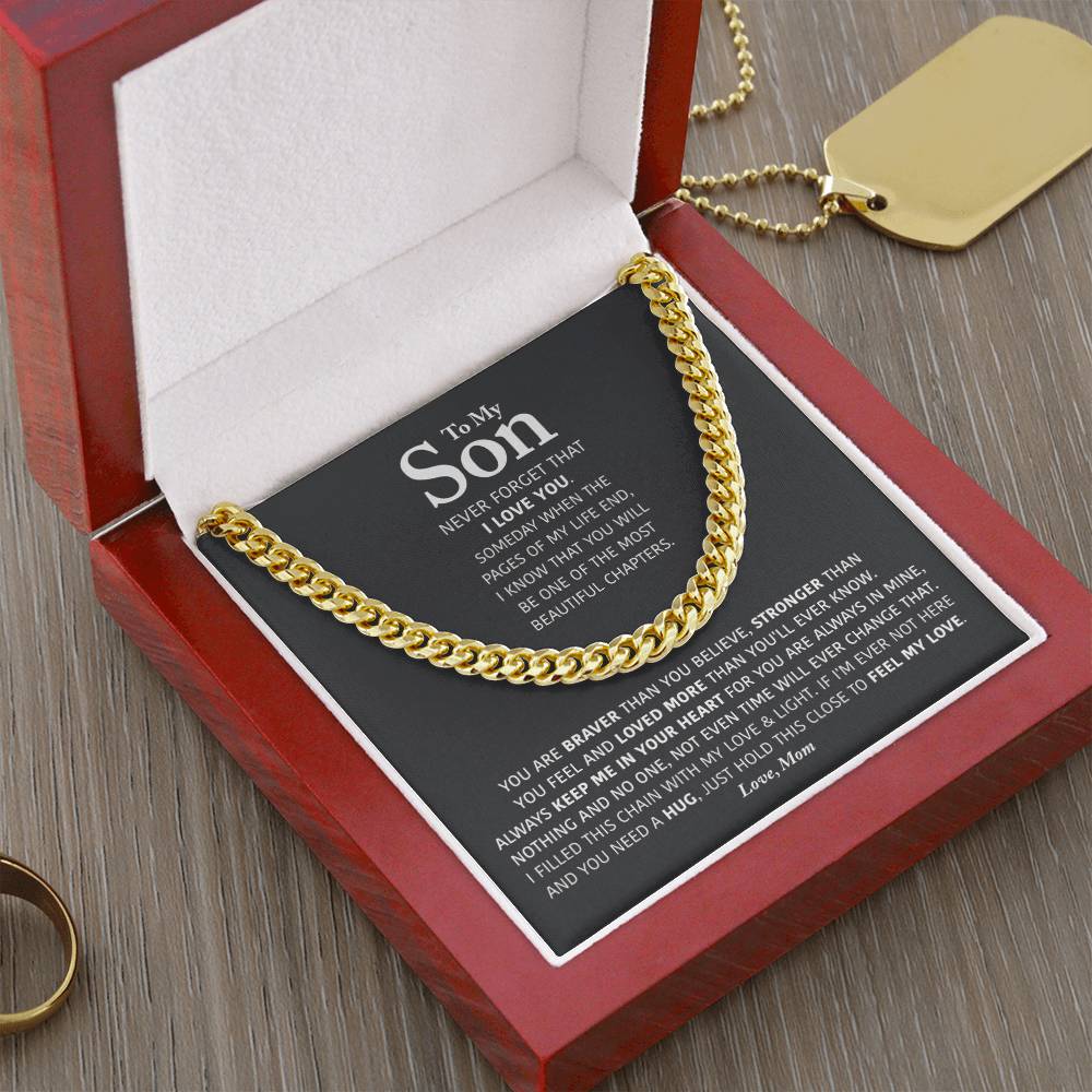 My Son - Keep Me In Your Heart - Cuban Link Chain