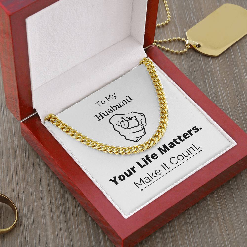 Gift For Husband You Matter All Lives Matter Police Lives Matter Motivational Quotes Christian Gifts Sentimental Gift Cuban Link Chain