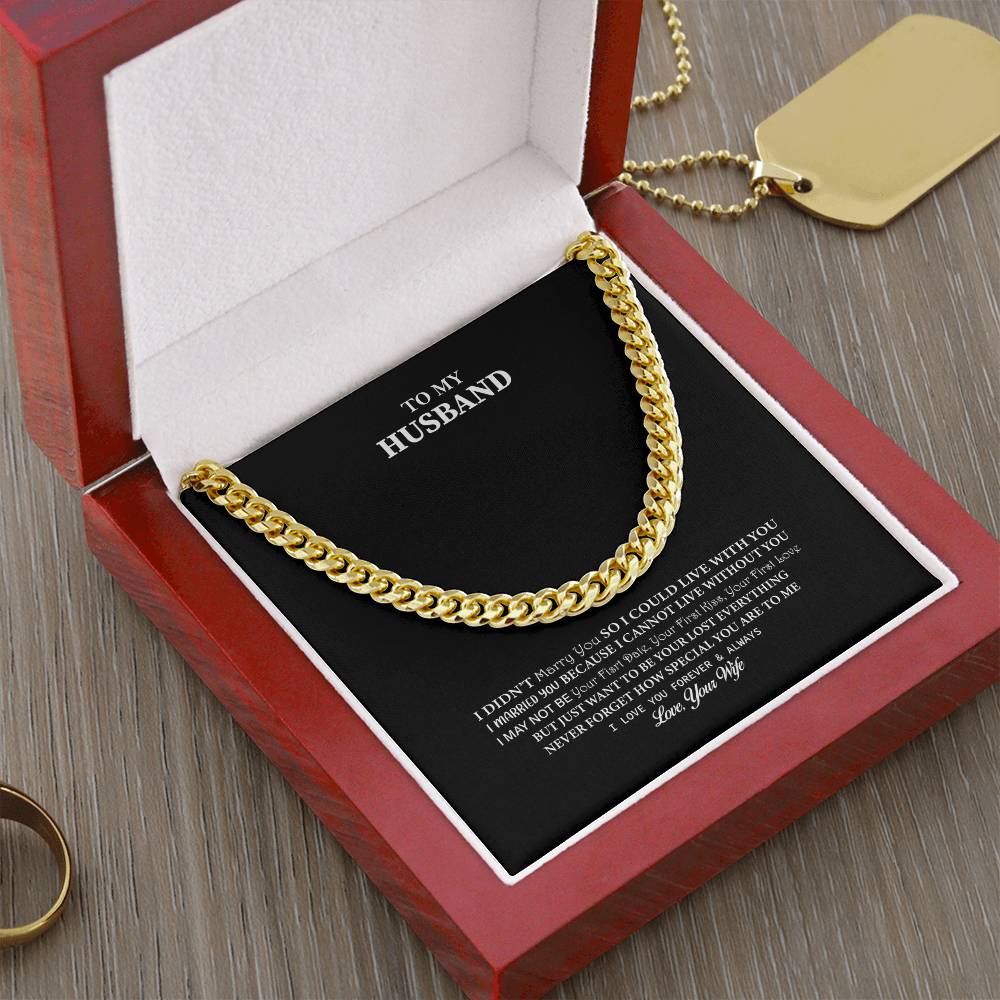 Cuban Link Chain For Husband. Chain Necklace Anniversary Gift For Husband Birthday Gift For Man Gift For Men Chain For