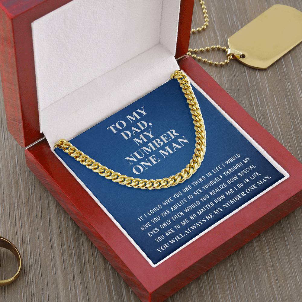 Gifts For Dad From Daughter Fathers Day Gift From Son Silver Cuban Link Chain Dad Birthday Gift Father Of The Bride Fa