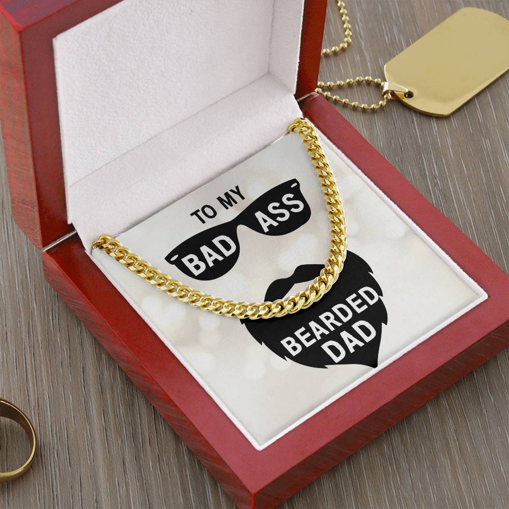 Bad Ass Dad  Cuban Link Chain Necklace