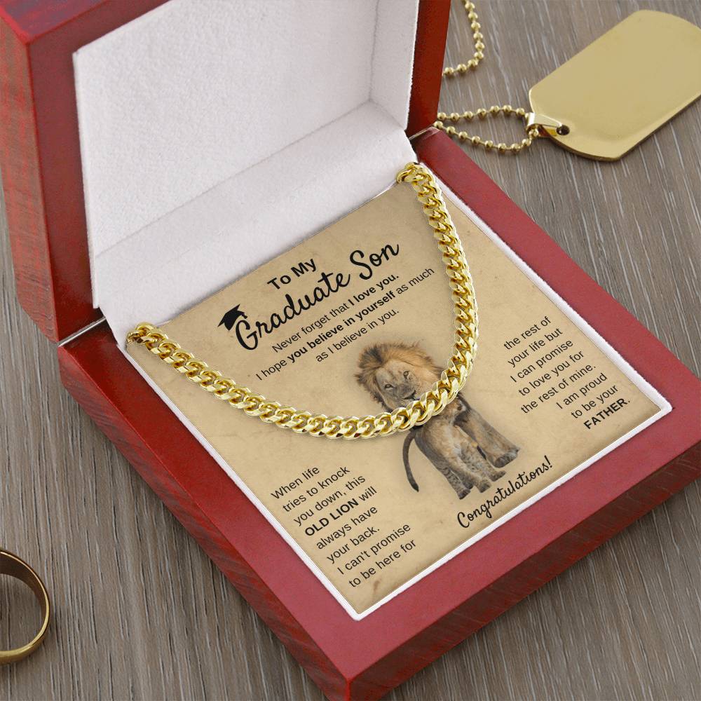 Graduation 2022 - I'm Proud Of You - Cuban Chain Cuban Link Chain
