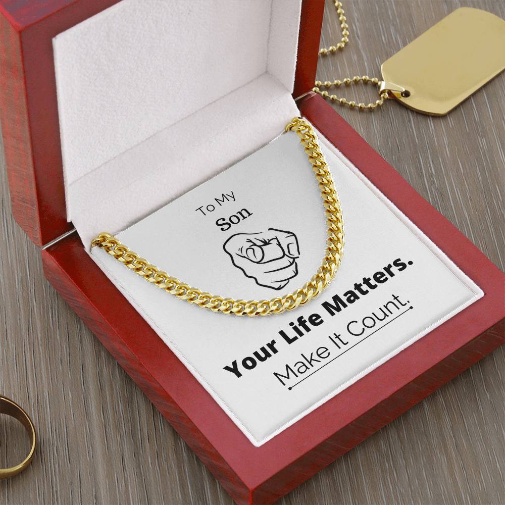 You Matter All Lives Matter Cuban Link Chain Cuban Chain Christmas Gift Police Lives Matter Gift For Son Necklace Gift