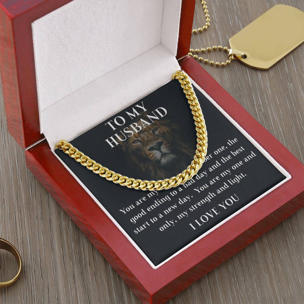 To My Husband Cuban Chain Cuban Link Chain