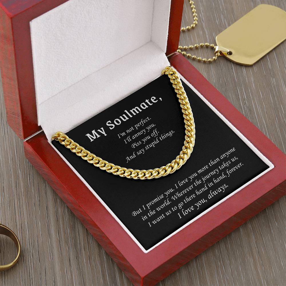 Cuban Link Chain Necklace For Him - I Love You More Than Anyone In The World
