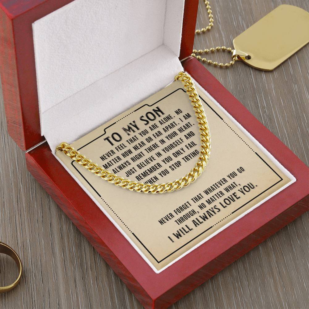 To My Son  🎁 ❤️  Cuban Link Chain Necklace