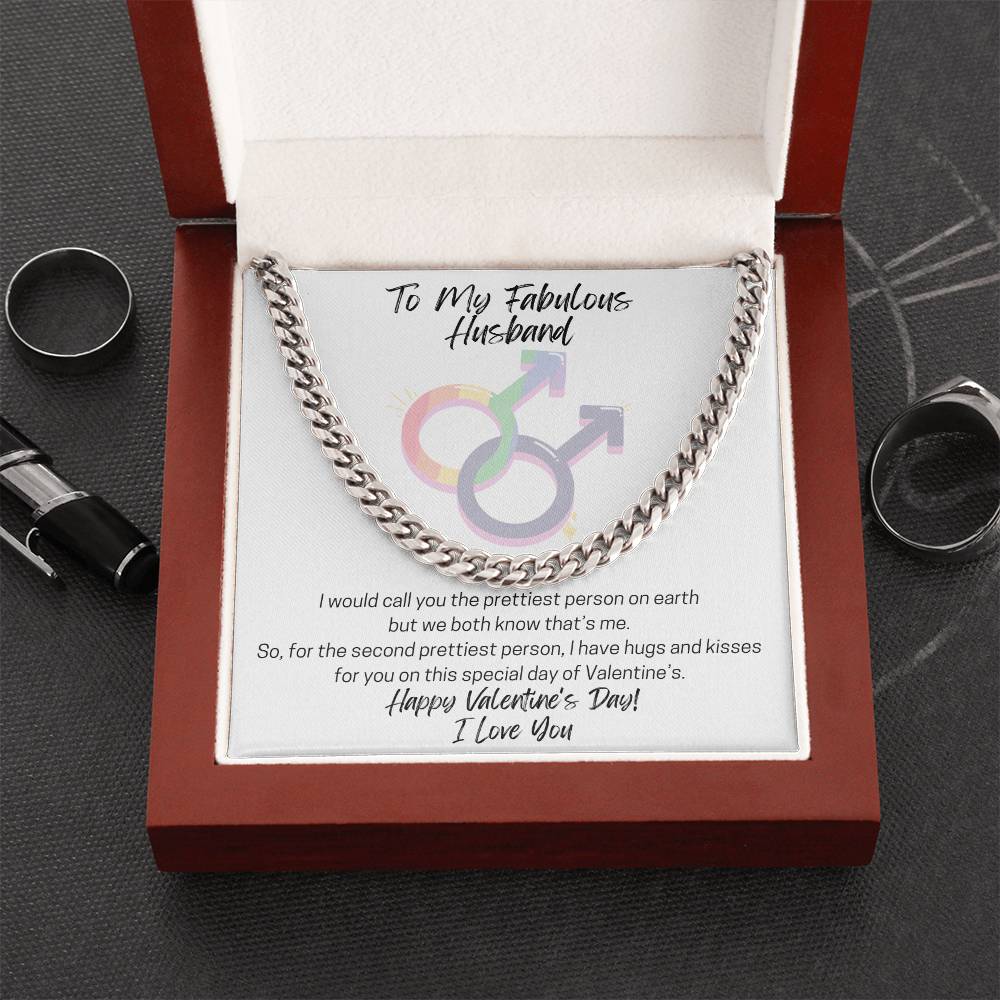 To My Fabulous Husband - Cuban Link Chain Necklace