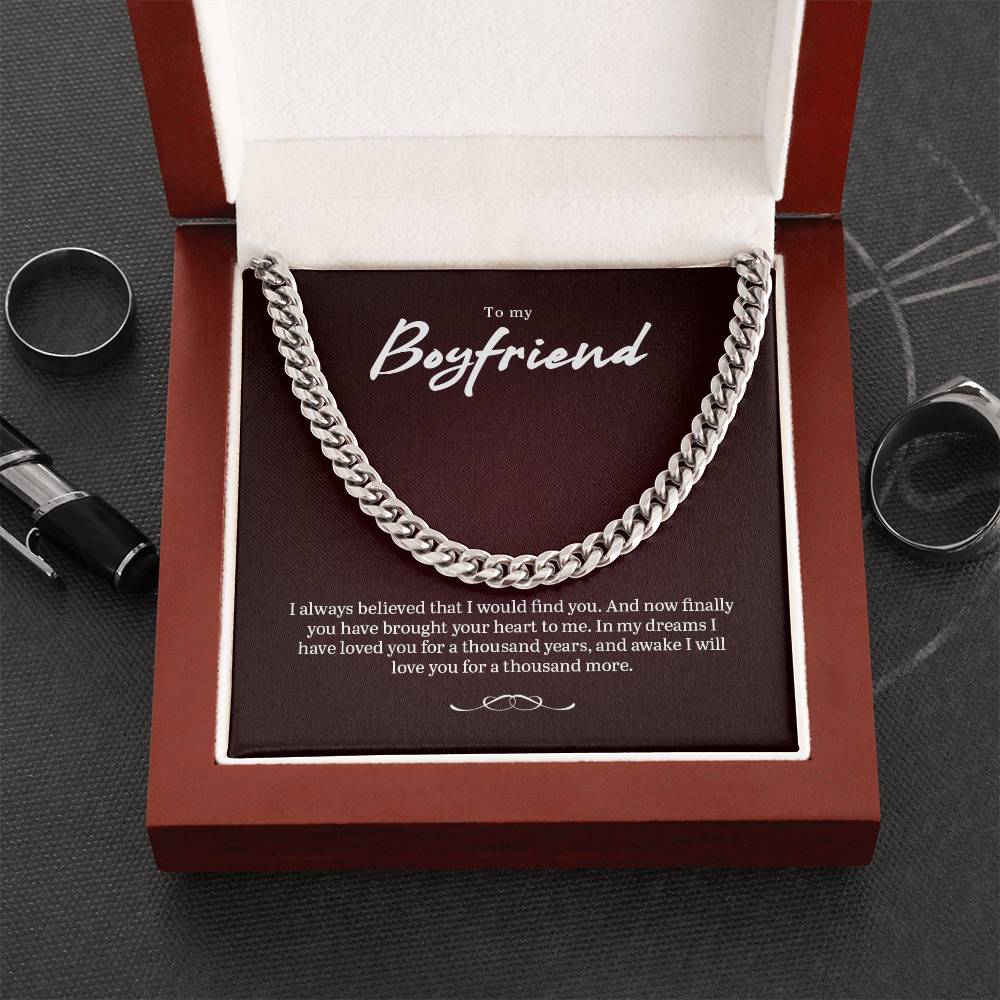 Beautiful Necklace For Boyfriend Cuban Link Chain