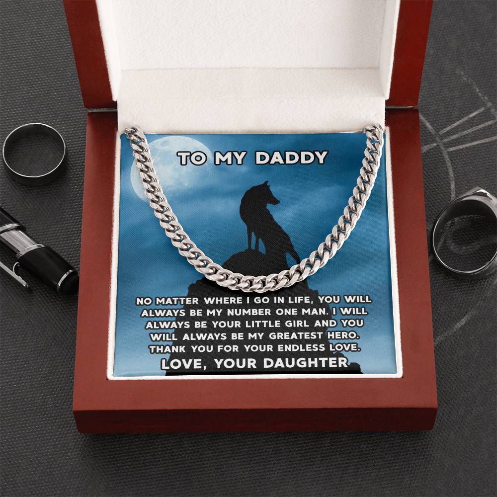 Gifts For Dad From Daughter Silver Cuban Link Chain Fathers Day Gift Dad Birthday Gift For Horse Lover Father Of The B