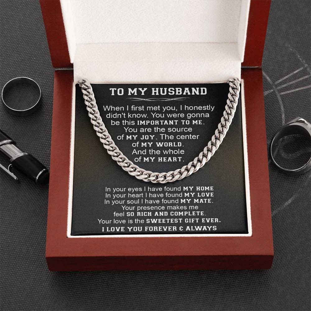 Gift For Husband - My World - Cuban Link Cuban Link Chain