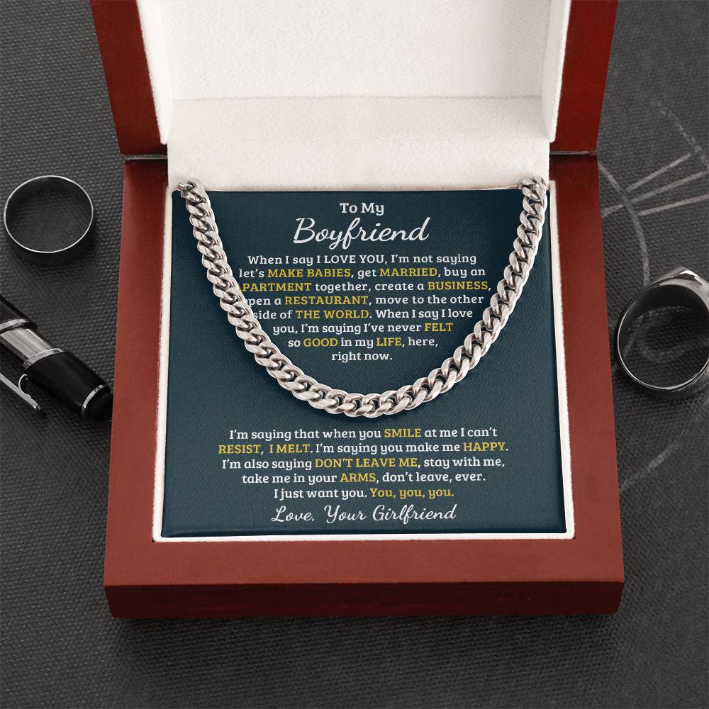 Valentine's Day Gift For Boyfriend Cuban Link Chain