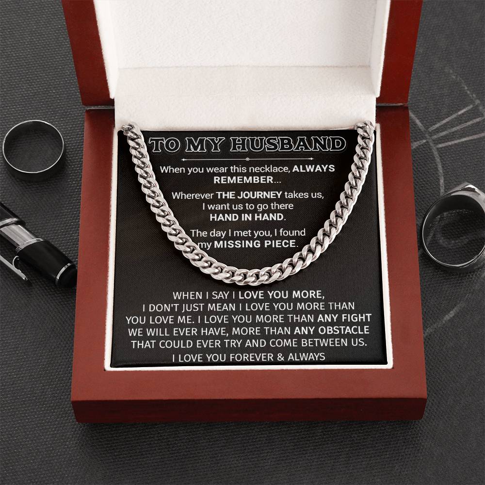 Gift For Husband - Missing Piece - Cuban Link Cuban Link Chain