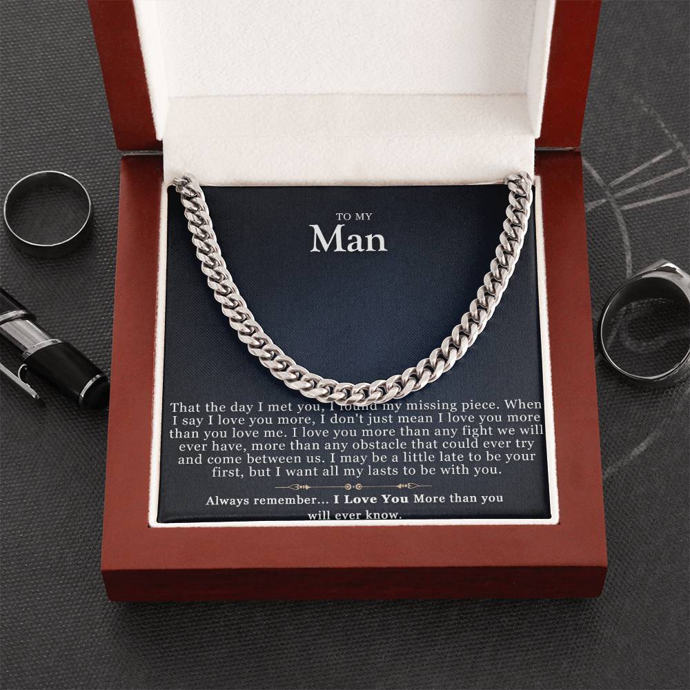 To My Man Cuban Link Chain