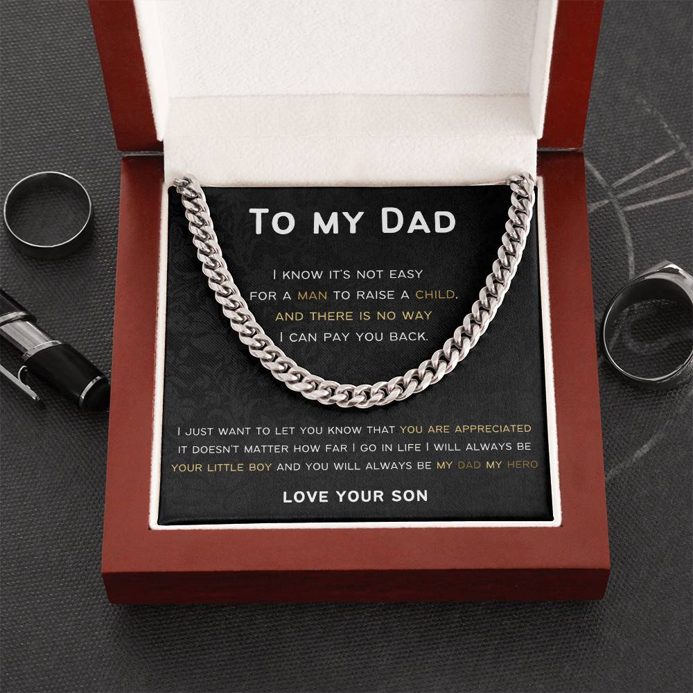 Cuban Link Chain Gift For Dad.