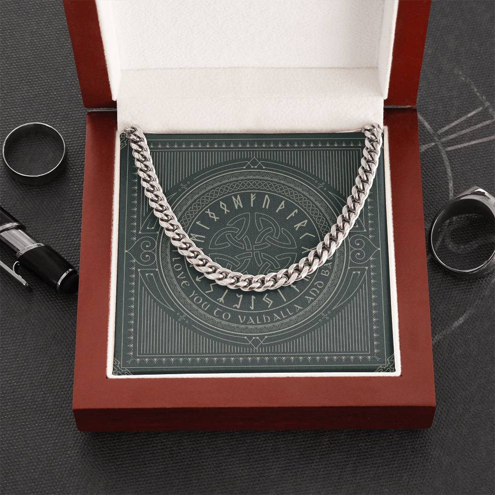 Gift For Boyfriend  Husband Vikings Gift For Him Gift For Him Unique Cuban Link Chain