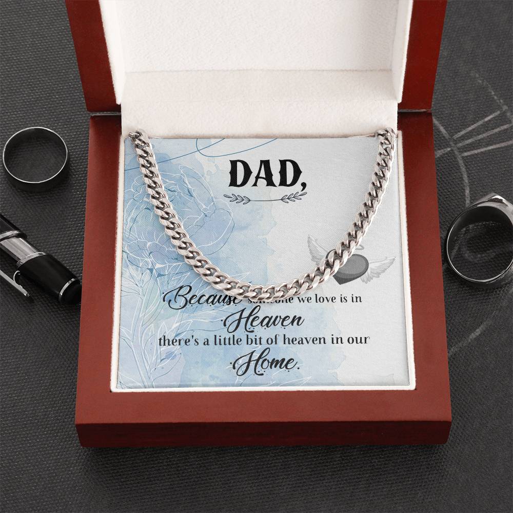 To My Dad Cuban Link Chain