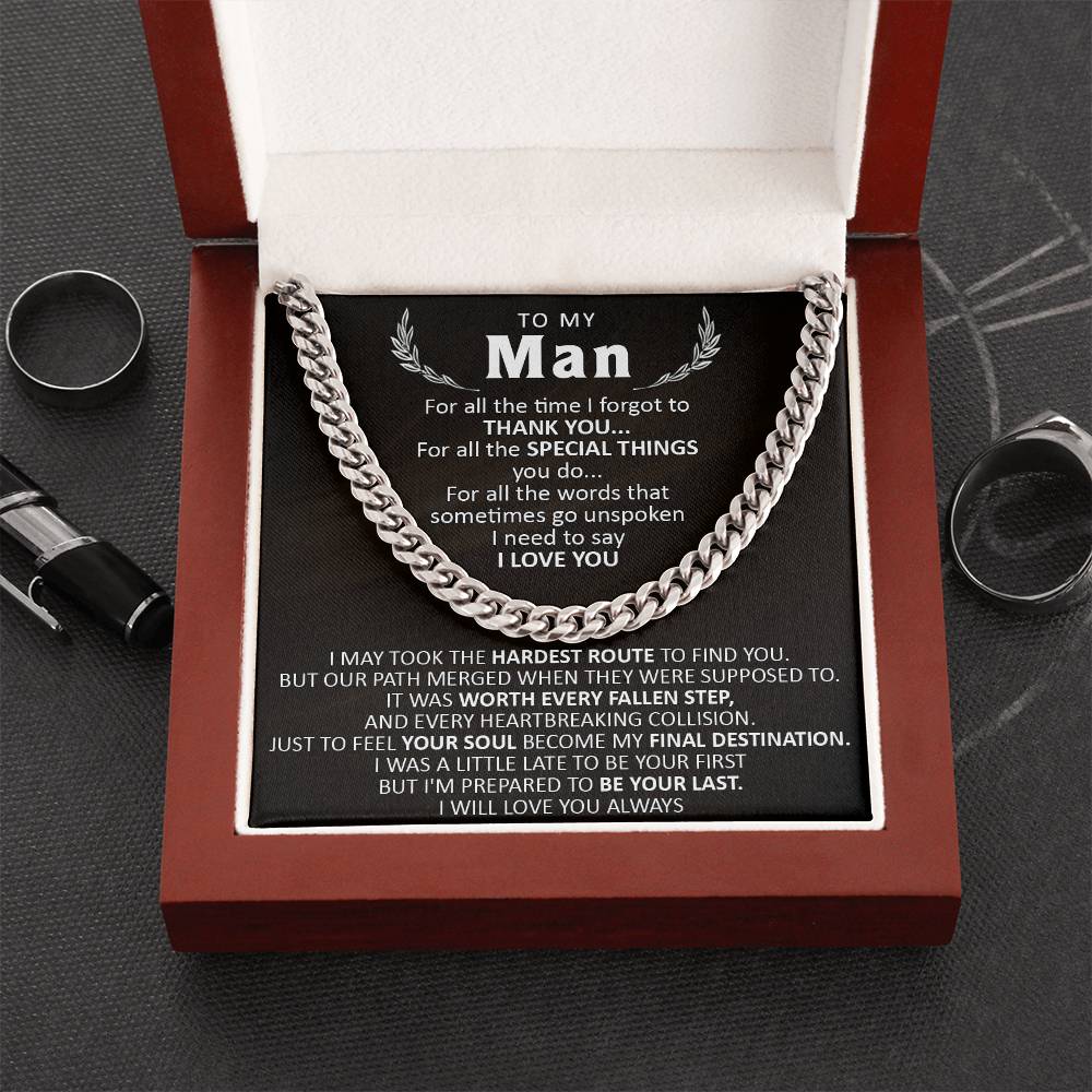 Gift For Your Man - The Hardest Route - Cuban Cuban Link Chain