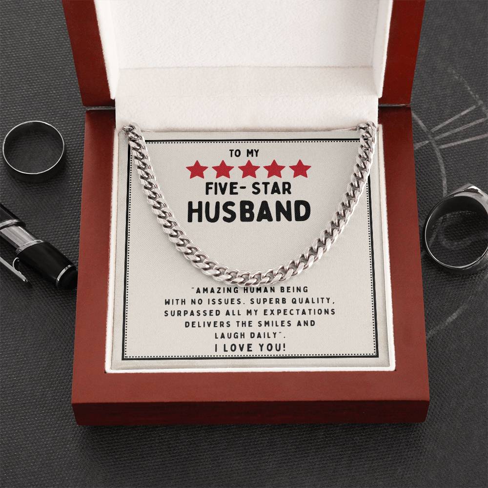 To My Five-Star Husband - Cuban Chain Necklace Cuban Link Chain