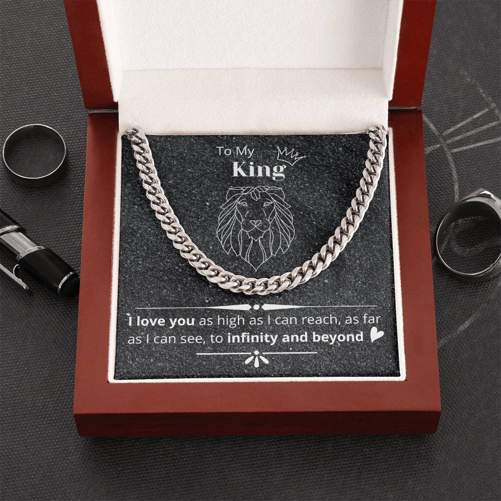 Necklace Gift For Husband Boyfriend Happy New Year Gift Cuban Link Chain