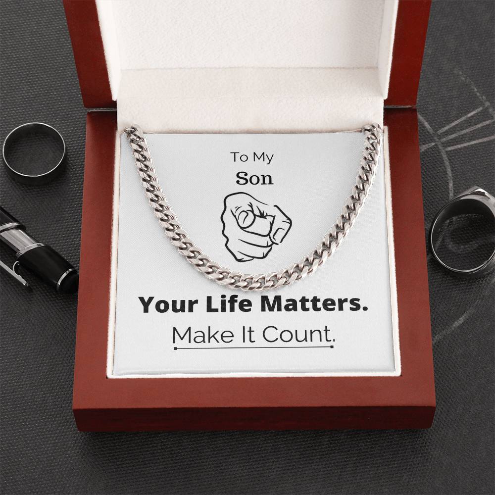 You Matter All Lives Matter Cuban Link Chain Cuban Chain Christmas Gift Police Lives Matter Gift For Son Necklace Gift