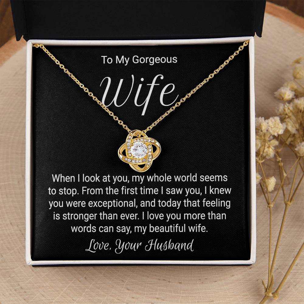 Gift For Wife Birthday - Love Knot Necklace