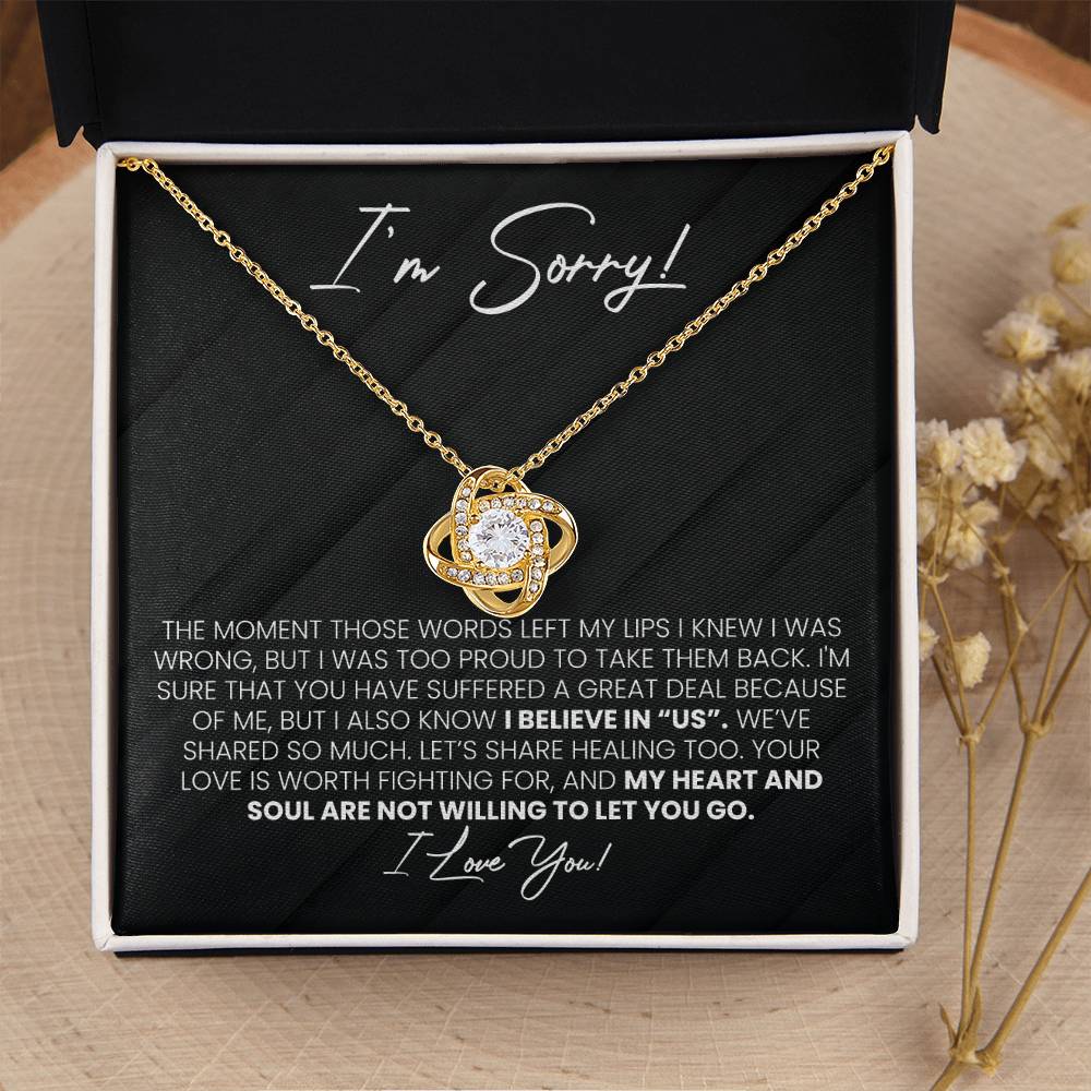 I'm Sorry Love Knot Necklace