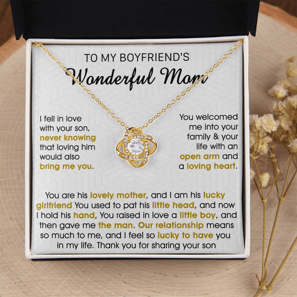 Gift For Boyfriend's Mom Bring Welcomed Lovely Mother Love Knot Necklace Love Knot Necklace