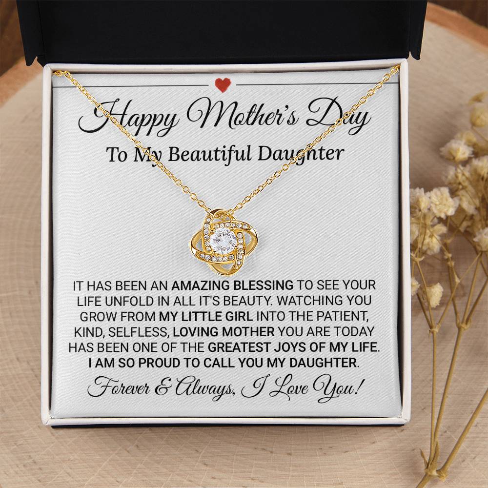 Mother's Day Gift For Daughter Love Knot Necklace