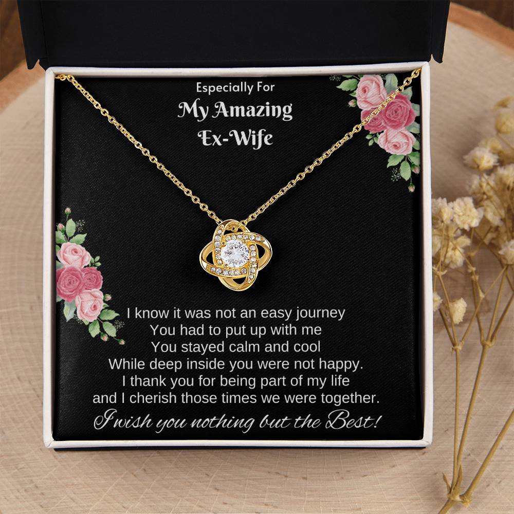 The  Ex-Wife Divorced Departing Gift Former Wife For My Ex Birthday Mother's Day Breakup Gift Friendship P Love Knot Necklace
