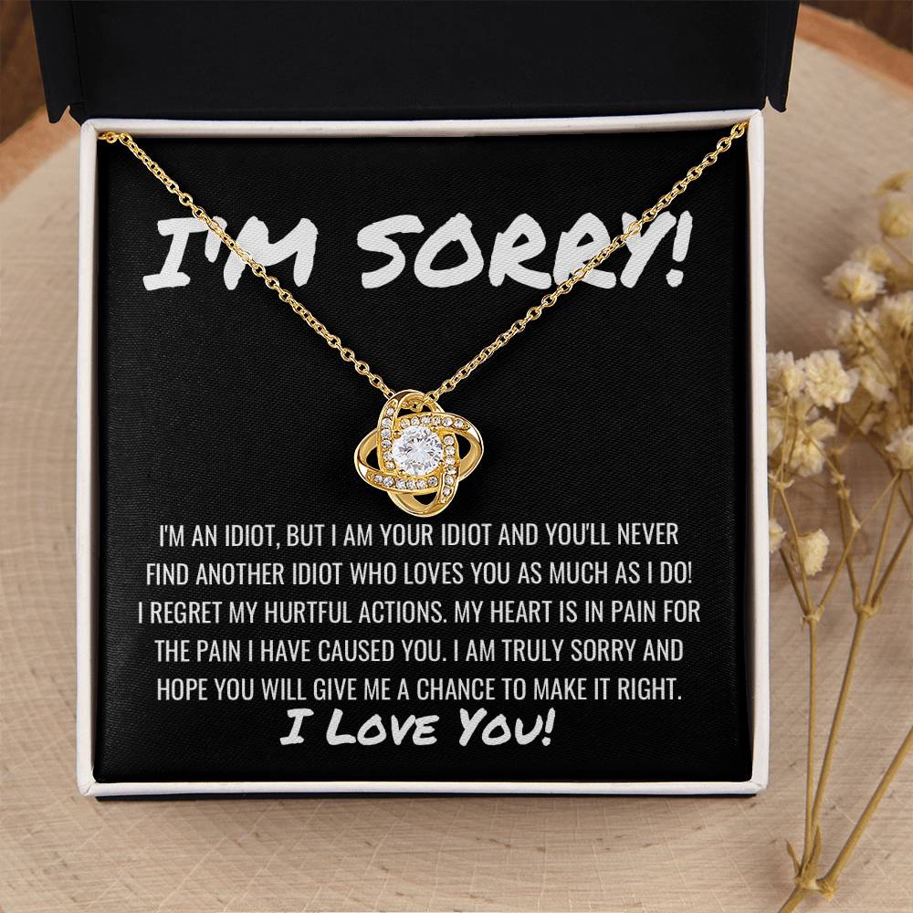 Sorry Apology Necklace 2 Love Knot Necklace