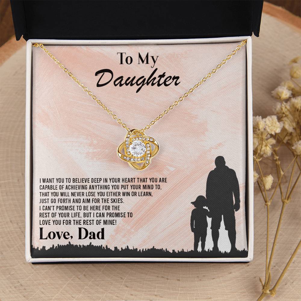 I Want You To Believe Deep In Your Heart ❤️ Love Knot Necklace